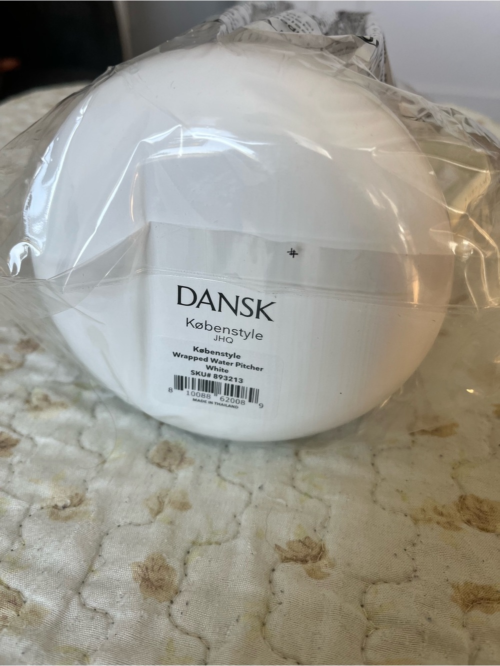 Dansk White Kobenstyle Water Pitcher, NIB - Picture 10 of 14